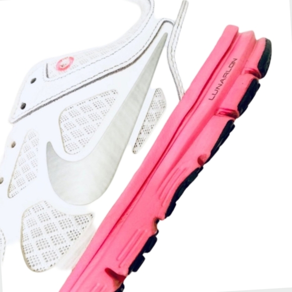 Nike Lunar Forever White Pink Running Shoes Sneakers Women's 8 - Picture 4 of 12